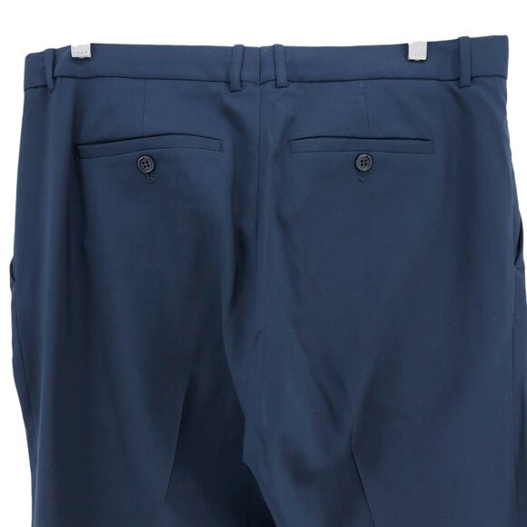 THEORY Men's Navy Blue Dress pants Wool Blend Made in USA Measured size 35.5x32 - Picture 4 of 7
